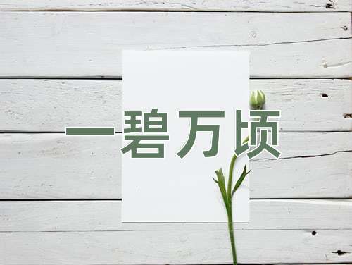成语一碧万顷