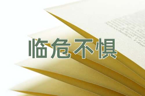 成语临危不惧