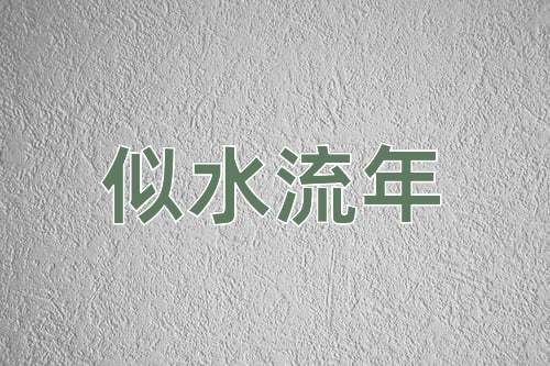 成语似水流年