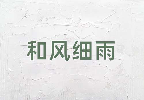 成语和风细雨