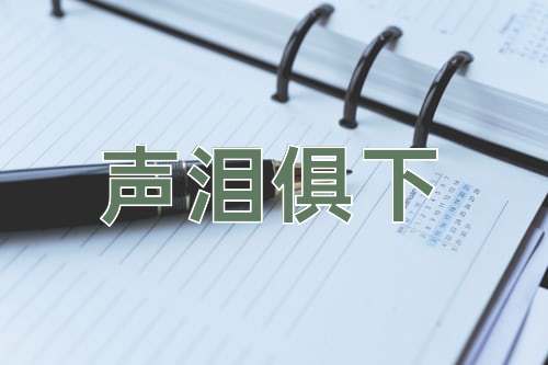成语声泪俱下