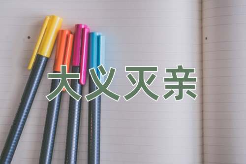 成语大义灭亲
