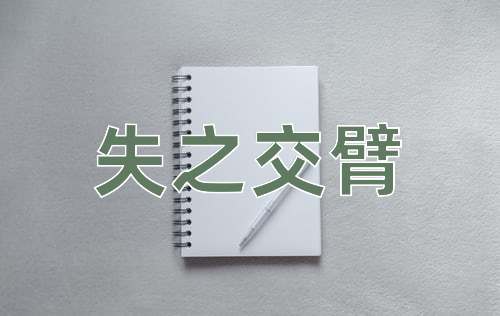 成语失之交臂