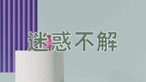 成语迷惑不解