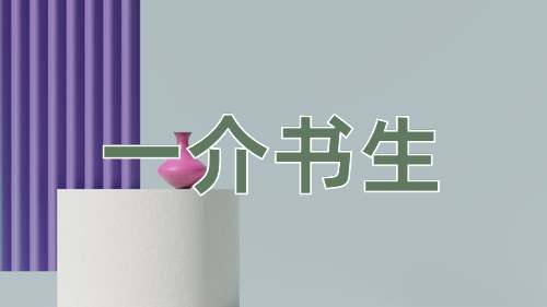 成语一介书生