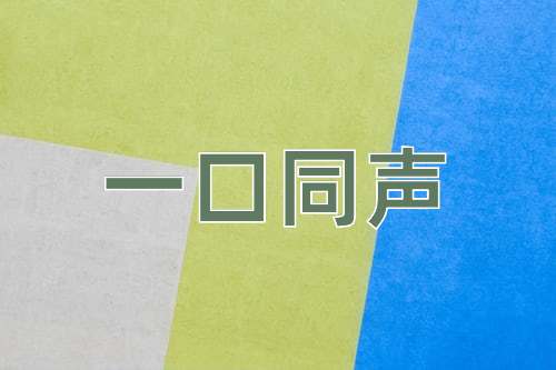成语一口同声
