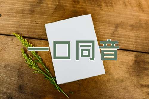 成语一口同音