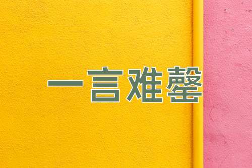 成语一言难罄