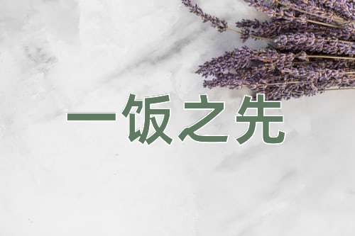 成语一饭之先