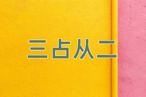 成语三占从二