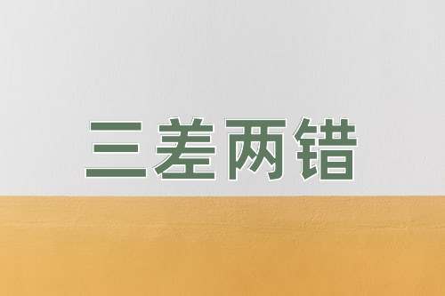 成语三差两错