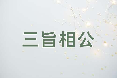 成语三旨相公