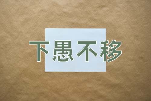 成语下愚不移