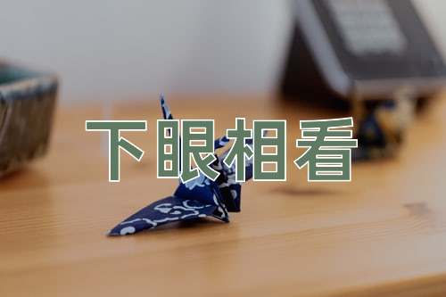 成语下眼相看