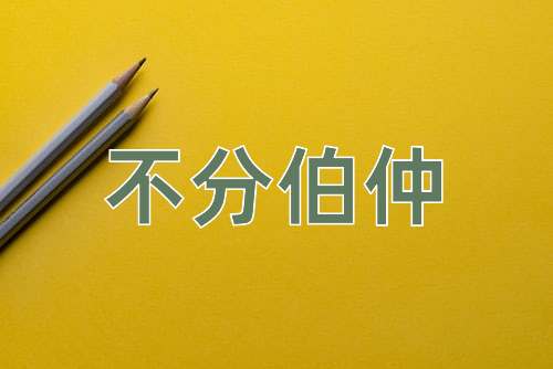 成语不分伯仲