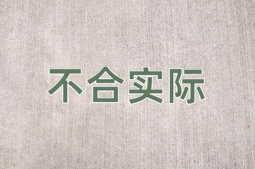 成语不合实际