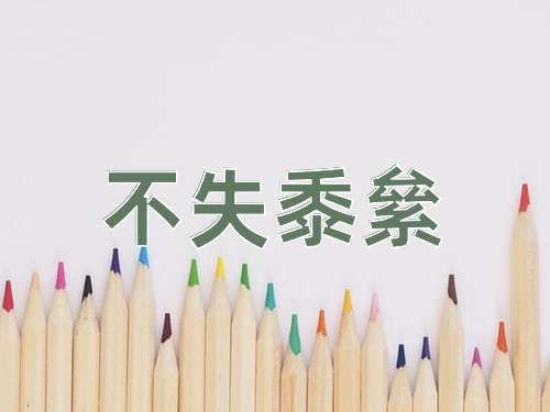 成语不失黍絫