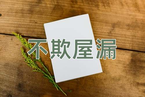 成语不欺屋漏