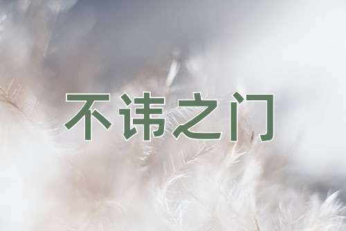 成语不讳之门