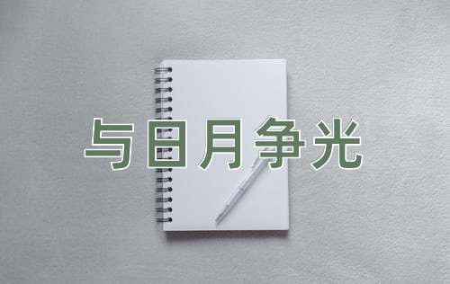 成语与日月争光