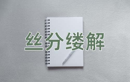 成语丝分缕解