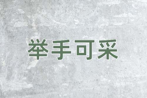 成语举手可采