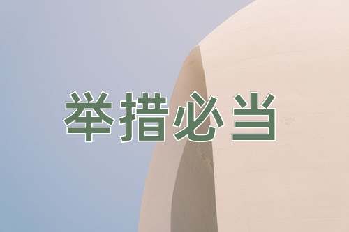 成语举措必当
