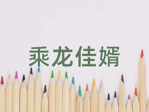 成语乘龙佳婿