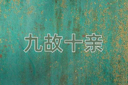 成语九故十亲