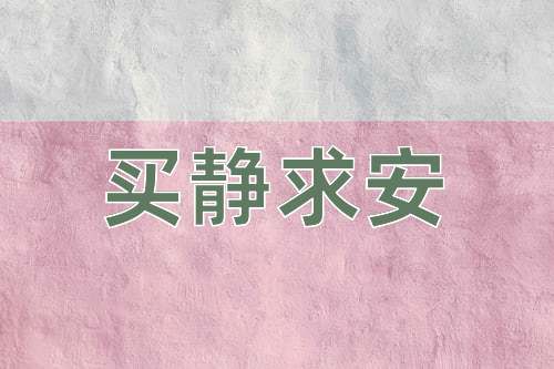 成语买静求安
