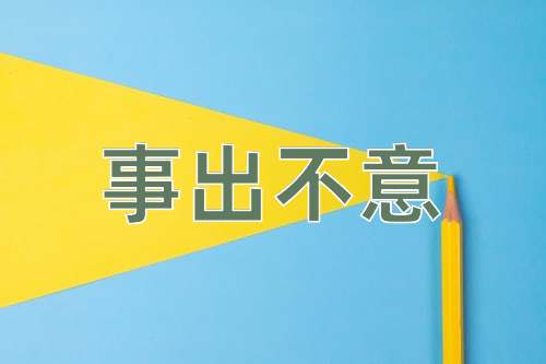 成语事出不意