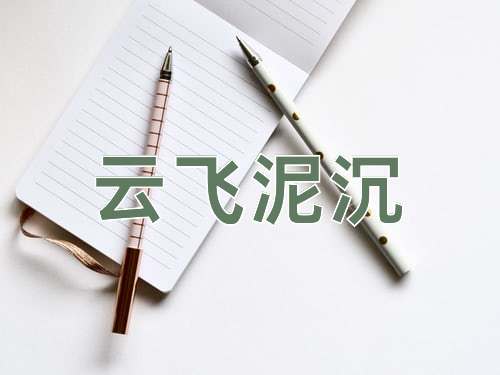 成语云飞泥沉