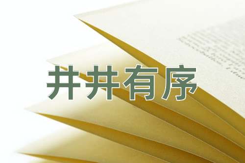 成语井井有序