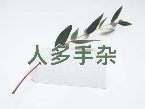 成语人多手杂