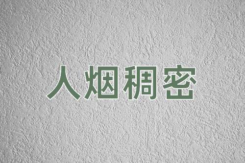 成语人烟稠密