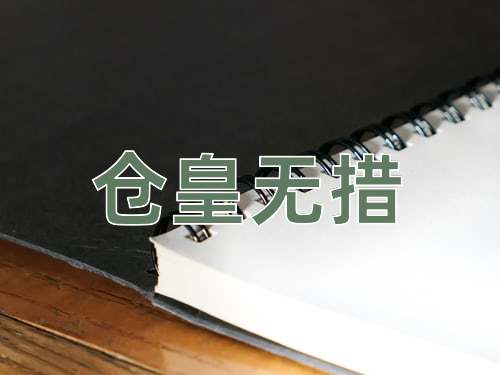 成语仓皇无措