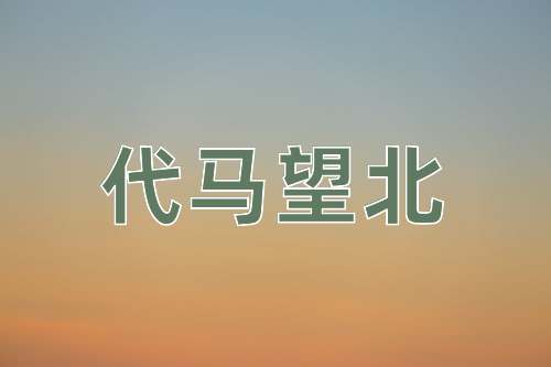 成语代马望北
