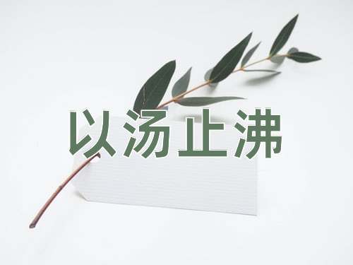 成语以汤止沸