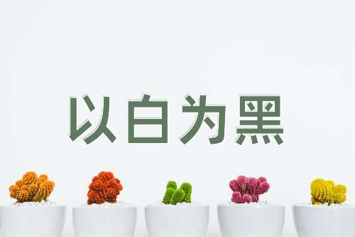 成语以白为黑