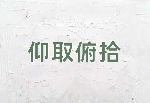 成语仰取俯拾