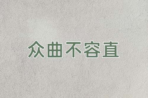 成语众曲不容直