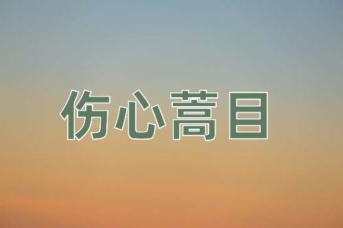 成语伤心蒿目