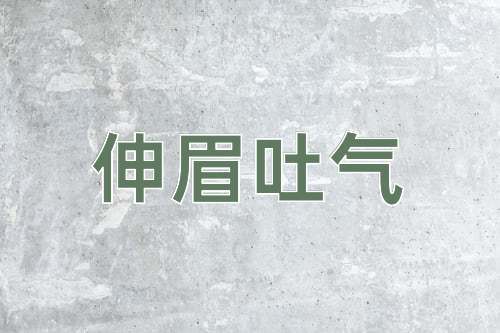 成语伸眉吐气