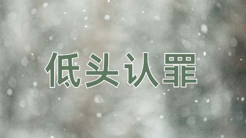 成语低头认罪