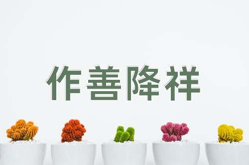 成语作善降祥