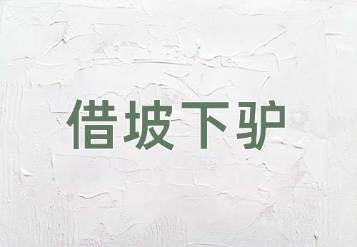 成语借坡下驴