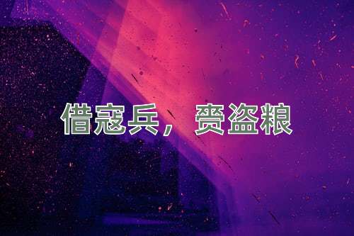 成语借寇兵，赍盗粮