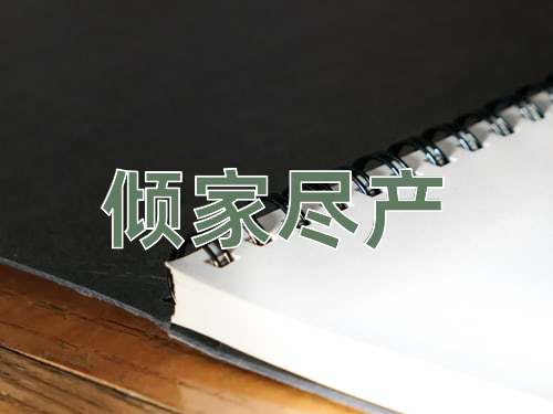 成语倾家尽产