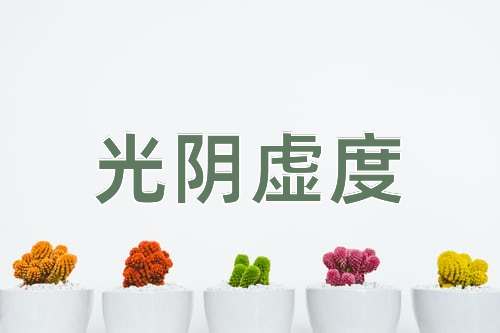 成语光阴虚度