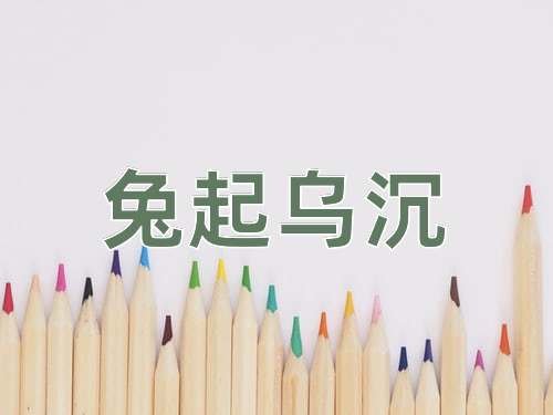 成语兔起乌沉
